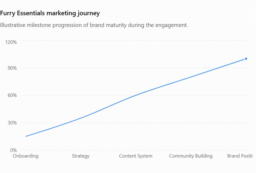 Furry Essentials — Brand maturity journey across the engagement